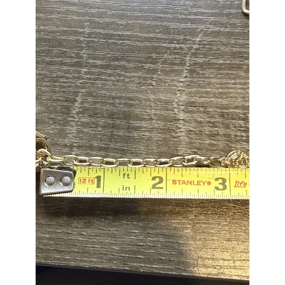 RJ Graziano Bracelet Pink Woven Gold Tone Adjustable 7.5